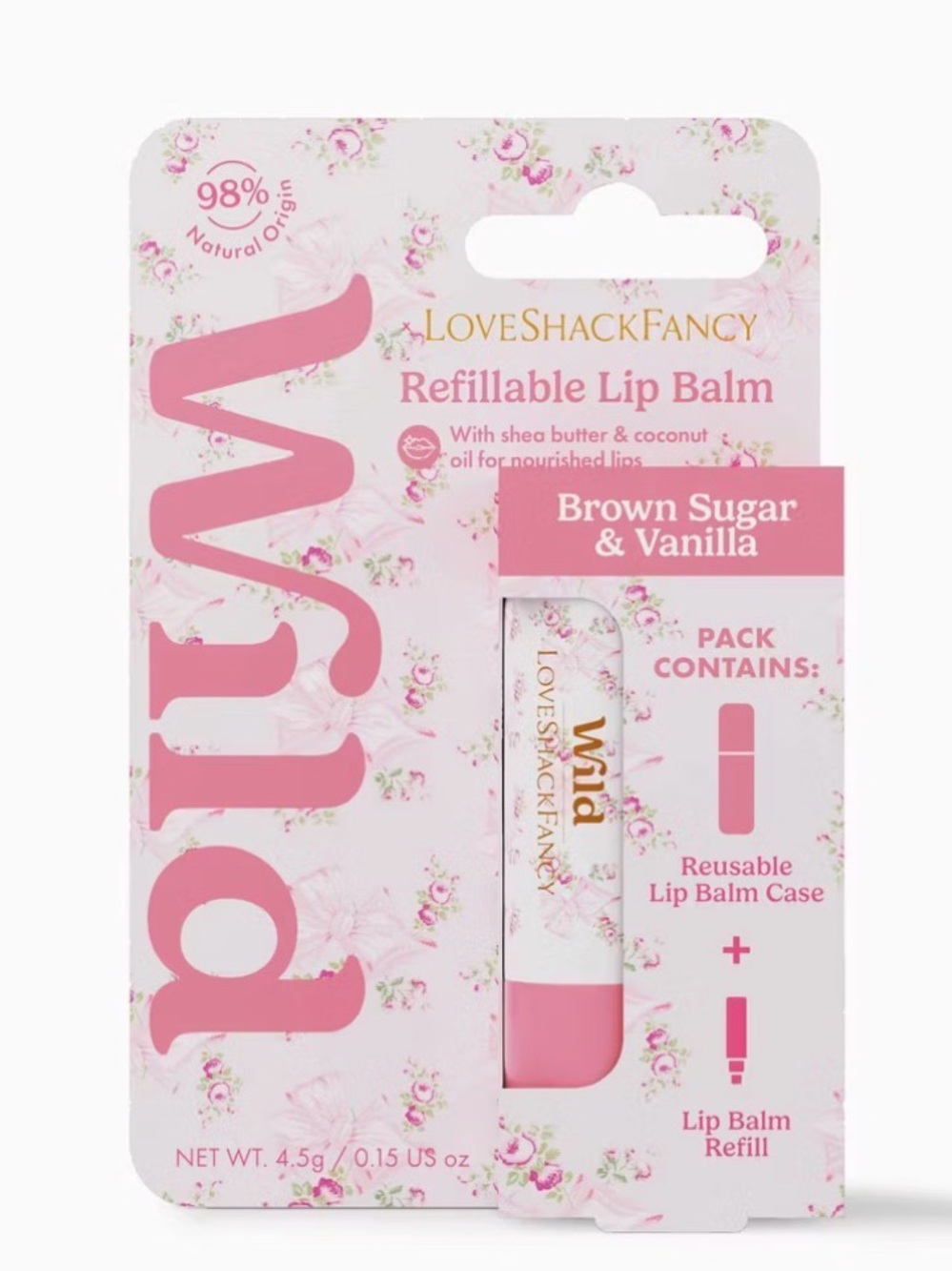 LoveShackFancy Refillable Lip Balm Brown Sugar Vanilla